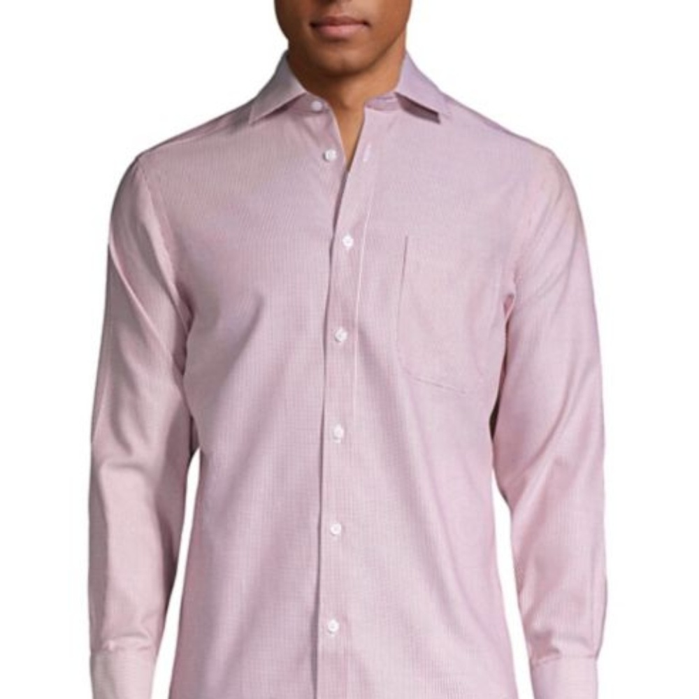 Black Brown 1826 Geometric Dobby Shirt